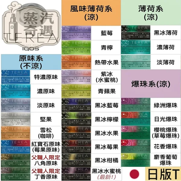 日版TEREA煙彈 29種口味|整條10盒|相容IQOS ILUMA系列主機|日本原裝現貨